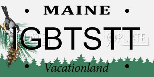 IGBTSTT Maine License Plate