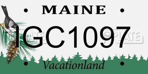 IGC1097 Maine License Plate