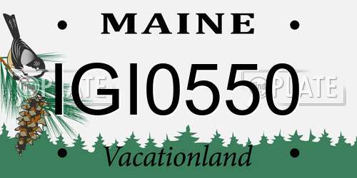 IGI0550 Maine License Plate