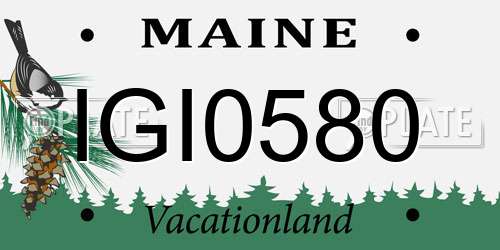 IGI0580 Maine License Plate