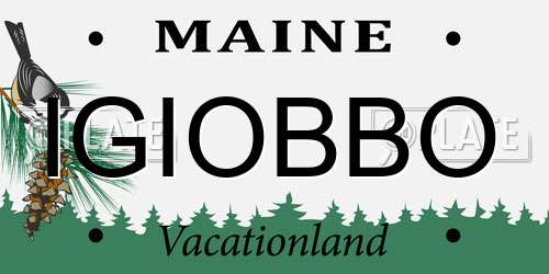 IGIOBBO Maine License Plate