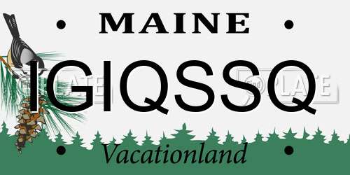 IGIQSSQ Maine License Plate