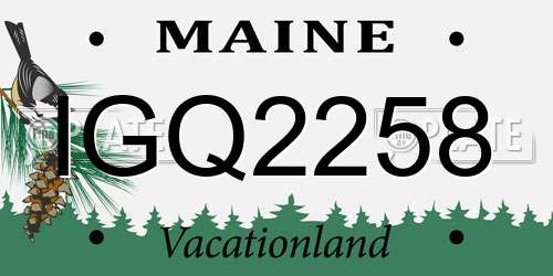 IGQ2258 Maine License Plate