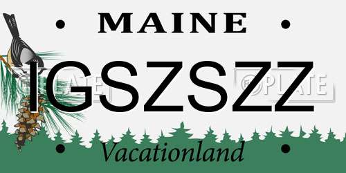IGSZSZZ Maine License Plate