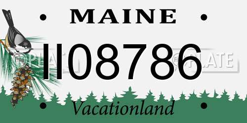 II08786 Maine License Plate