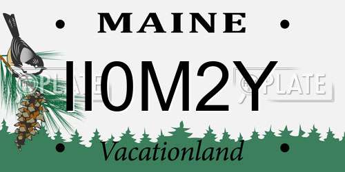 II0M2Y Maine License Plate