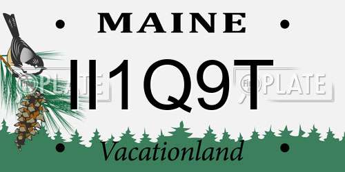 II1Q9T Maine License Plate