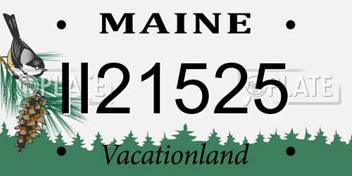II21525 Maine License Plate