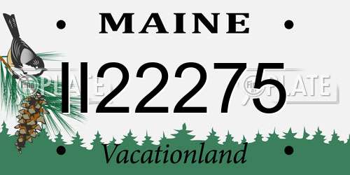 II22275 Maine License Plate