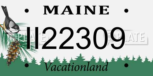 II22309 Maine License Plate