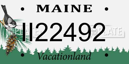 II22492 Maine License Plate