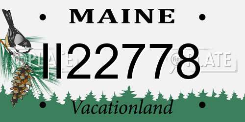 II22778 Maine License Plate