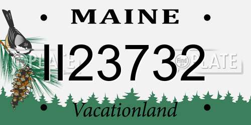 II23732 Maine License Plate