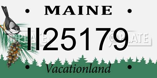 II25179 Maine License Plate