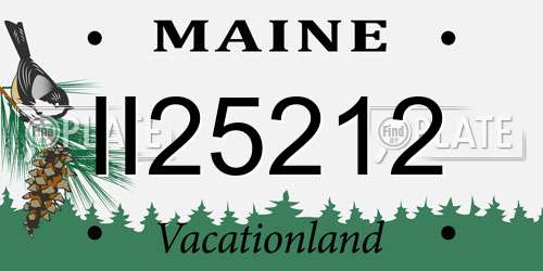 II25212 Maine License Plate