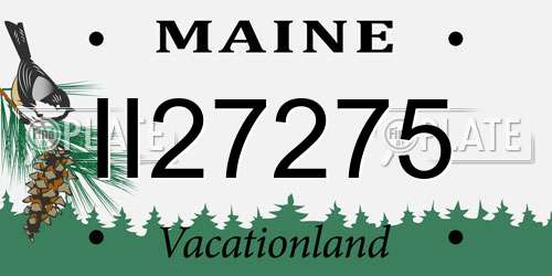 II27275 Maine License Plate