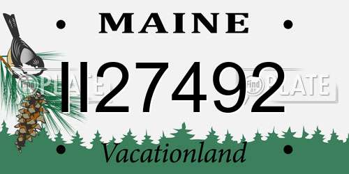 II27492 Maine License Plate