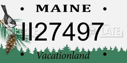 II27497 Maine License Plate