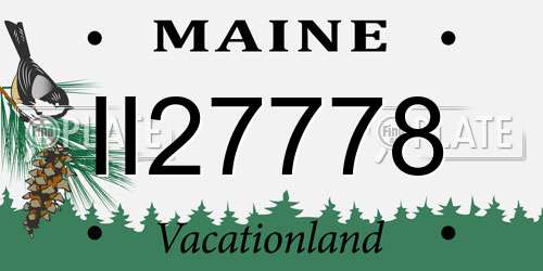 II27778 Maine License Plate