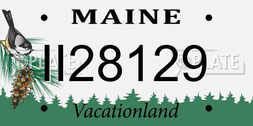 II28129 Maine License Plate