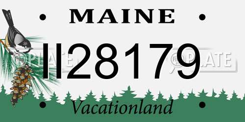 II28179 Maine License Plate