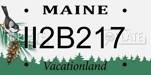 II2B217 Maine License Plate