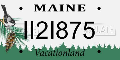II2I875 Maine License Plate