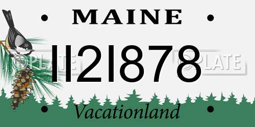 II2I878 Maine License Plate