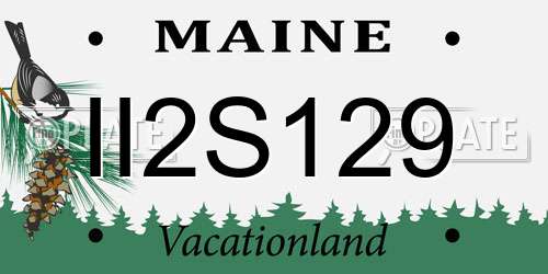 II2S129 Maine License Plate