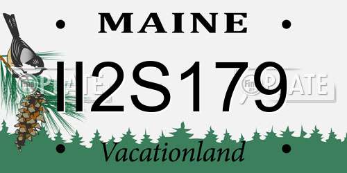 II2S179 Maine License Plate
