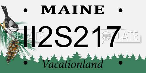 II2S217 Maine License Plate
