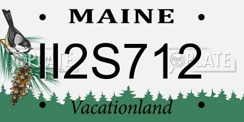 II2S712 Maine License Plate