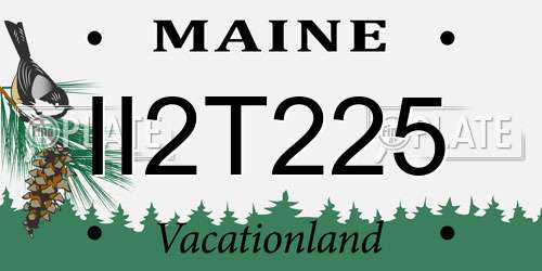 II2T225 Maine License Plate