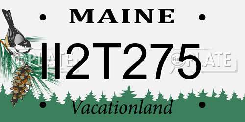 II2T275 Maine License Plate