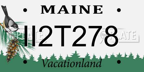 II2T278 Maine License Plate