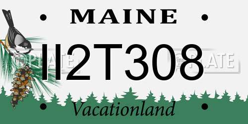 II2T308 Maine License Plate