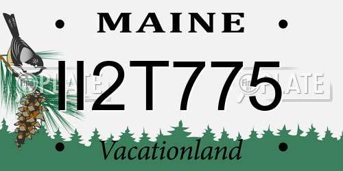 II2T775 Maine License Plate