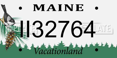II32764 Maine License Plate
