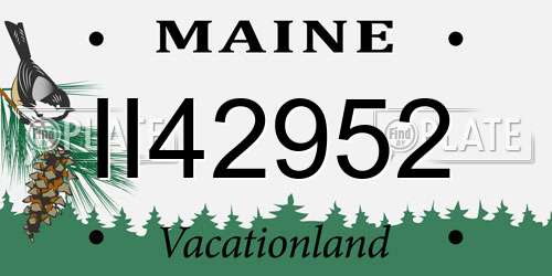 II42952 Maine License Plate