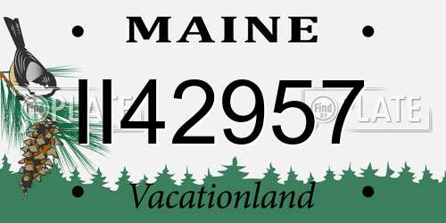 II42957 Maine License Plate