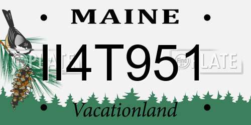 II4T951 Maine License Plate