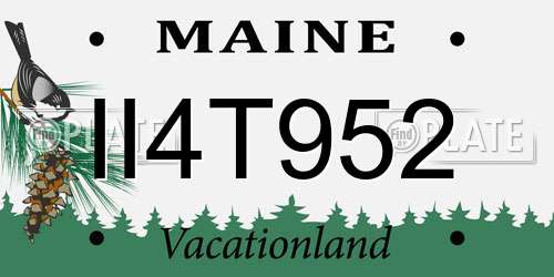 II4T952 Maine License Plate