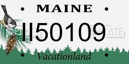II50109 Maine License Plate