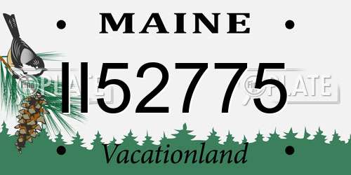 II52775 Maine License Plate