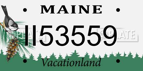 II53559 Maine License Plate