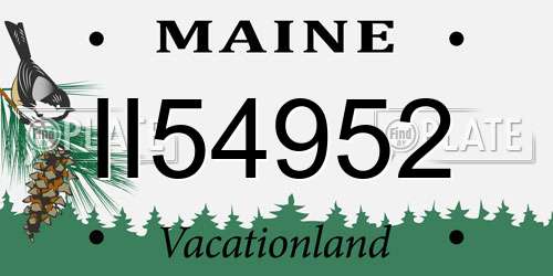 II54952 Maine License Plate