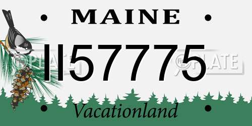 II57775 Maine License Plate