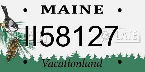 II58127 Maine License Plate