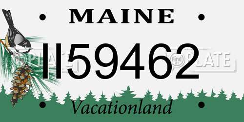 II59462 Maine License Plate
