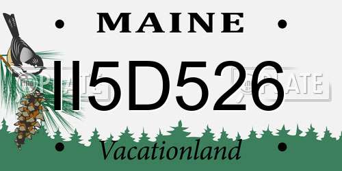 II5D526 Maine License Plate